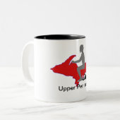 Boven schiereiland Snowmobile Tweekleurige Koffiemok (Voorkant links)