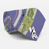 Boven Stropdas met Art Noveau Green Leaf Motif (Opgerold)