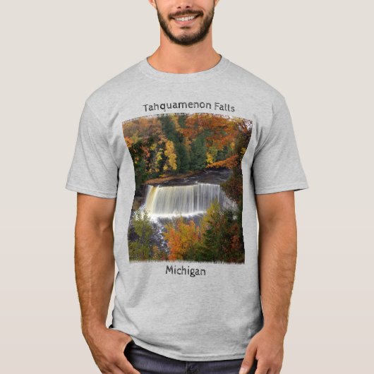 Boven Tahquamenon Herfsten herfst shirt zwart bele (Voorkant)