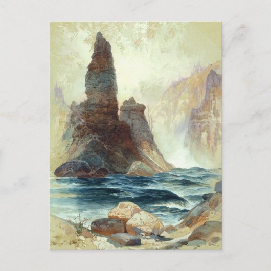 Boven Tower Falls, Moran, 1872 Briefkaart (Voorkant)