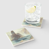 Boven Tower Falls, Moran, 1872 Stenen Onderzetter (Zijkant)