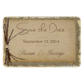 Boven, Twigs en Twine Save the Date Magneet