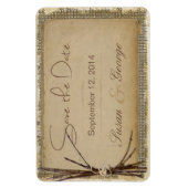 Boven, Twigs en Twine Save the Date Magneet (Verticaal)