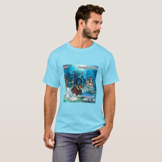 Boven water grafisch T-shirt (Ocean Blue) (Voorkant volledig)