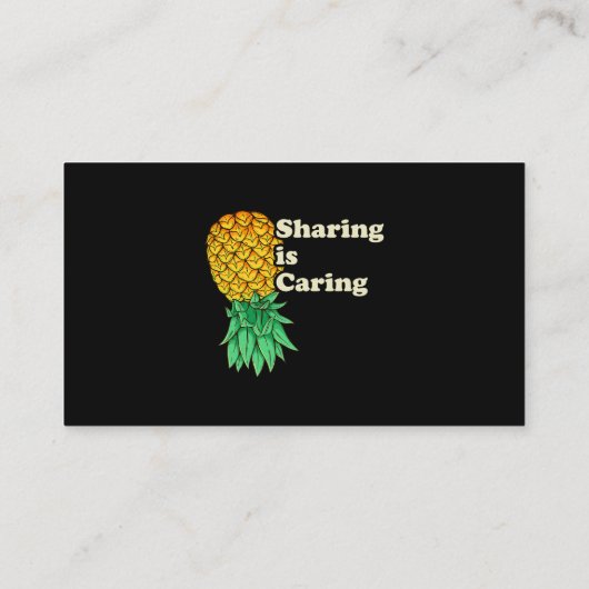 Bovenaan de ananas die de schimmelvinger van het s visitekaartje (Achterkant)