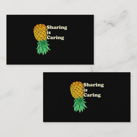 Bovenaan de ananas die de schimmelvinger van het s visitekaartje (Voorkant / Achterkant)