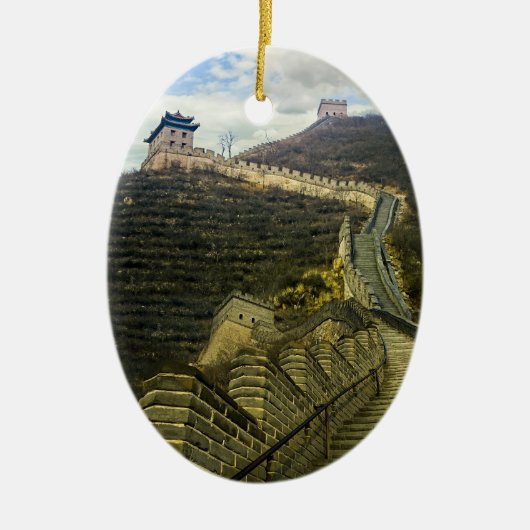 Bovenaan de Grote Muur Keramisch Ornament (Voorkant)