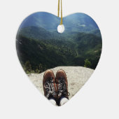 Bovenaan de wereld keramisch ornament (Rechts)