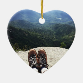 Bovenaan de wereld keramisch ornament