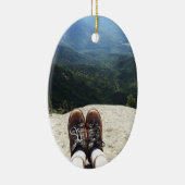 Bovenaan de wereld keramisch ornament (Rechts)