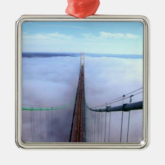 Bovenaan het Mackinac Bridge-keramisch Ornament (Voorkant)
