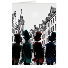 Bovenaanzicht Hoed Heren Wandelen Houten Box Bord