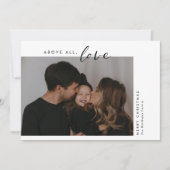 Bovenal hou ik van moderne geplakte kerstfoto feestdagenkaart (Voorkant)