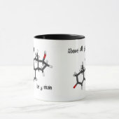 Bovenal, wees een man. Testosteronmolecule Mok (Midden)