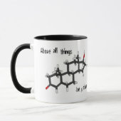 Bovenal, wees een man. Testosteronmolecule Mok (Links)