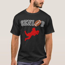 Bovenbouw Voetbalspeler met Rode Silhouet T-shirt