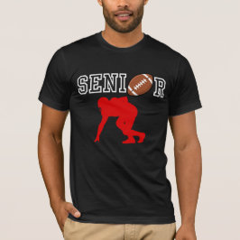 Bovenbouw Voetbalspeler met Rode Silhouet T-shirt