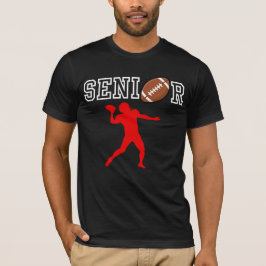 Bovenbouw Voetbalspeler Quarterback Rood T-shirt