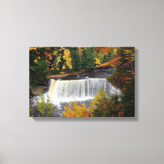 Bovendamse Tahquamenon-waterval canvasprint Canvas Afdruk