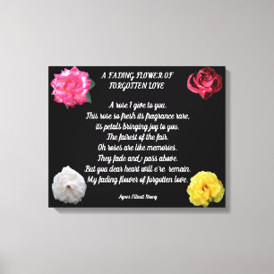 BOVENDIEN VLOEIEN VERLIES POEM CANVAS-AFDRUKKING CANVAS AFDRUK