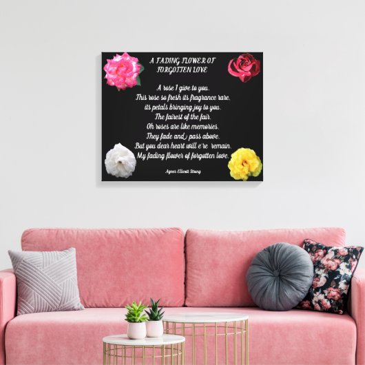 BOVENDIEN VLOEIEN VERLIES POEM CANVAS-AFDRUKKING CANVAS AFDRUK (Insitu (Woonkamer))