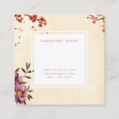  bovendrijver voor botanische landschapsarchitectu vierkante visitekaartje (Achterkant)