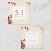  bovendrijver voor botanische landschapsarchitectu vierkante visitekaartje (Voorkant / Achterkant)