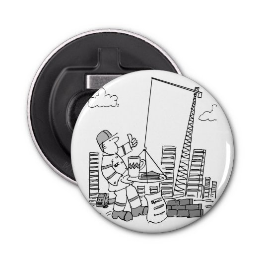 Bovengrondse kraanexploitant button flesopener (Voorkant)