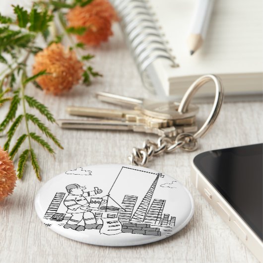 Bovengrondse kraanexploitant sleutelhanger (Zijkant)