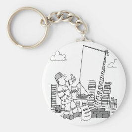 Bovengrondse kraanexploitant sleutelhanger