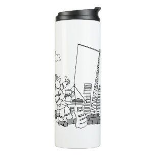 Bovengrondse kraanexploitant thermosbeker