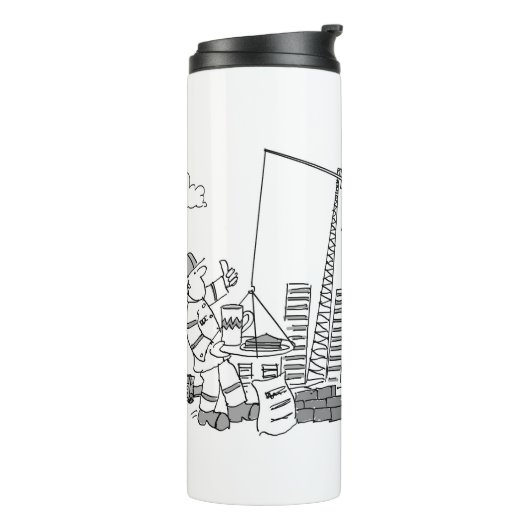 Bovengrondse kraanexploitant thermosbeker (Gedraaid links)