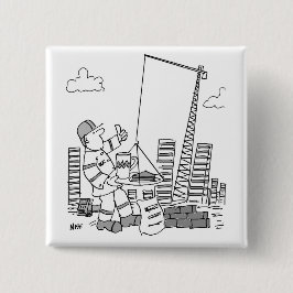 Bovengrondse kraanexploitant vierkante button 5,1 cm