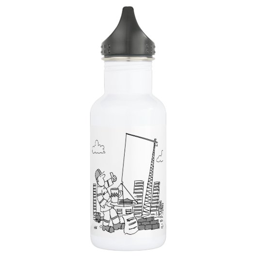 Bovengrondse kraanexploitant waterfles (Links)