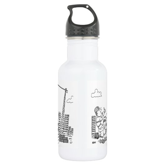 Bovengrondse kraanexploitant waterfles (Achterkant)