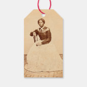 Bovengrondse spoorweg Harriet Tubman Cadeaulabel (Achterkant)