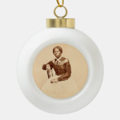 Bovengrondse spoorweg Harriet Tubman Keramische Bal Ornament (Voorkant)