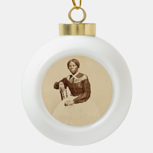 Bovengrondse spoorweg Harriet Tubman Keramische Bal Ornament (Voorkant)