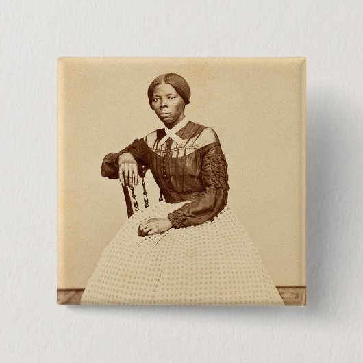 Bovengrondse spoorweg Harriet Tubman Vierkante Button 5,1 Cm (Voorkant)