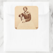 Bovengrondse spoorweg Harriet Tubman Vierkante Sticker (Tas)