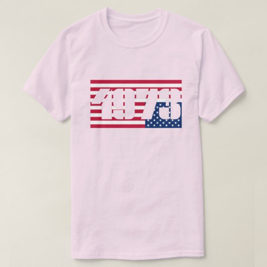 Bovenkant Amerikaanse vlag Vlag 1973 Abortion Righ T-shirt (Design voorkant)