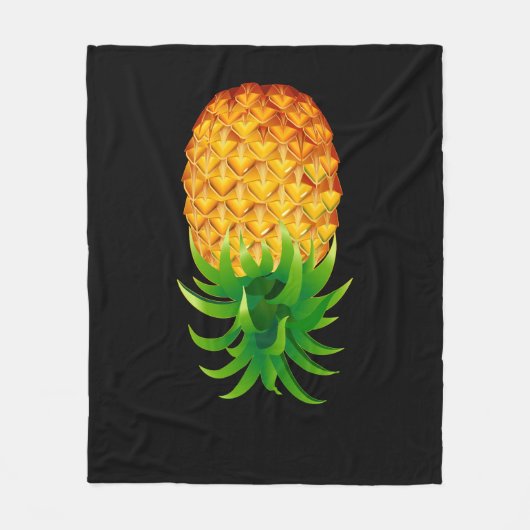 Bovenkant ananas fleece deken (Voorkant)