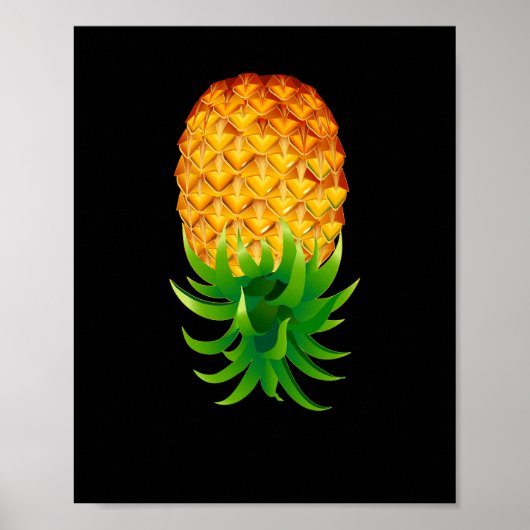 Bovenkant ananas poster (Voorkant)