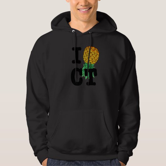Bovenkant ananas Subtle Connecticut Ct Swing Hoodie (Voorkant)
