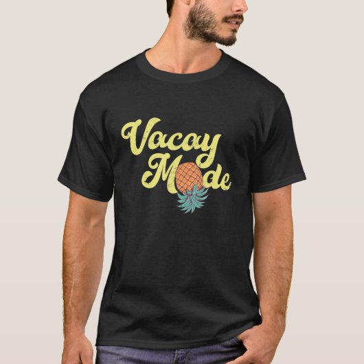 Bovenkant ananas Vacay Mode Vacation Funny Sw T-shirt (Voorkant)