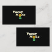 Bovenkant ananas Vacay Mode Vacation Funny Sw Visitekaartje (Voorkant / Achterkant)