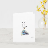 "Bovenkant" blanco wenskaart Kaart (Gele Bloem)