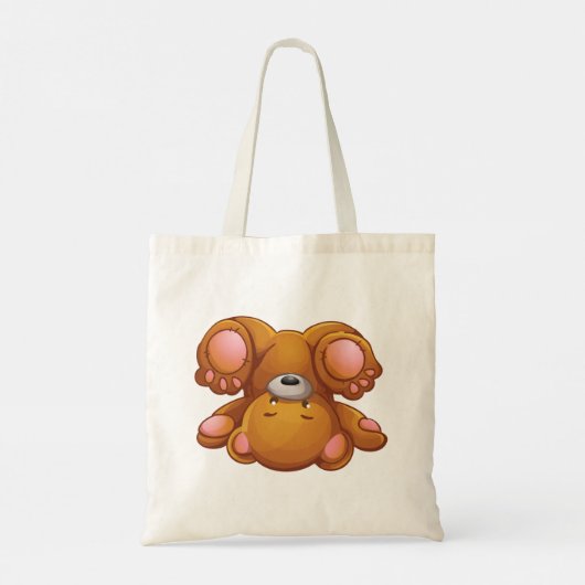 Bovenkant Canvas tas van Brown Teddy Bear (Achterkant)