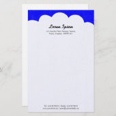 Bovenkant cloud - blauw II Briefpapier (Voorkant / Achterkant)