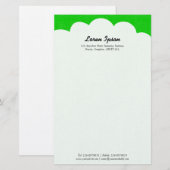 Bovenkant cloud - groen briefpapier (Voorkant / Achterkant)